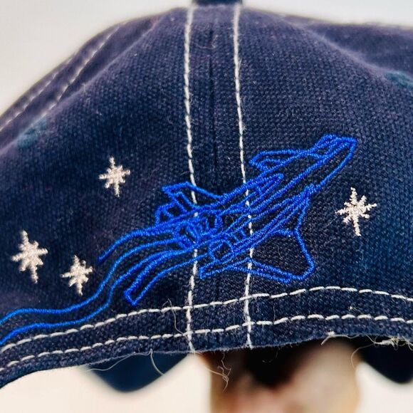 Vintage Y2K Disney Epcot Mission Space Ride Blue Adjustable Cap OS - Picture 9 of 11